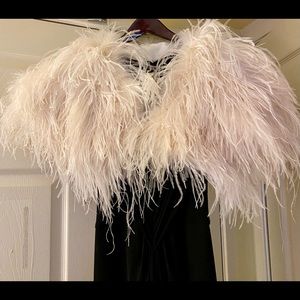 Ostrich feather bolero/shrug Ivory M